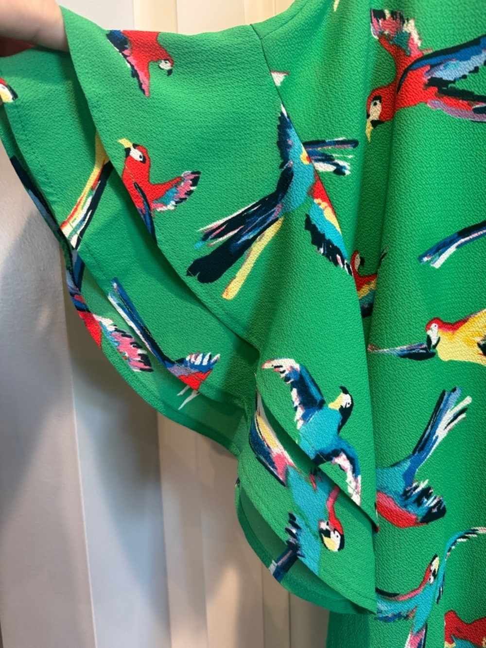 Ruby Rd Parrot Print Flutter Sleeve Top - Picture 4 of 4